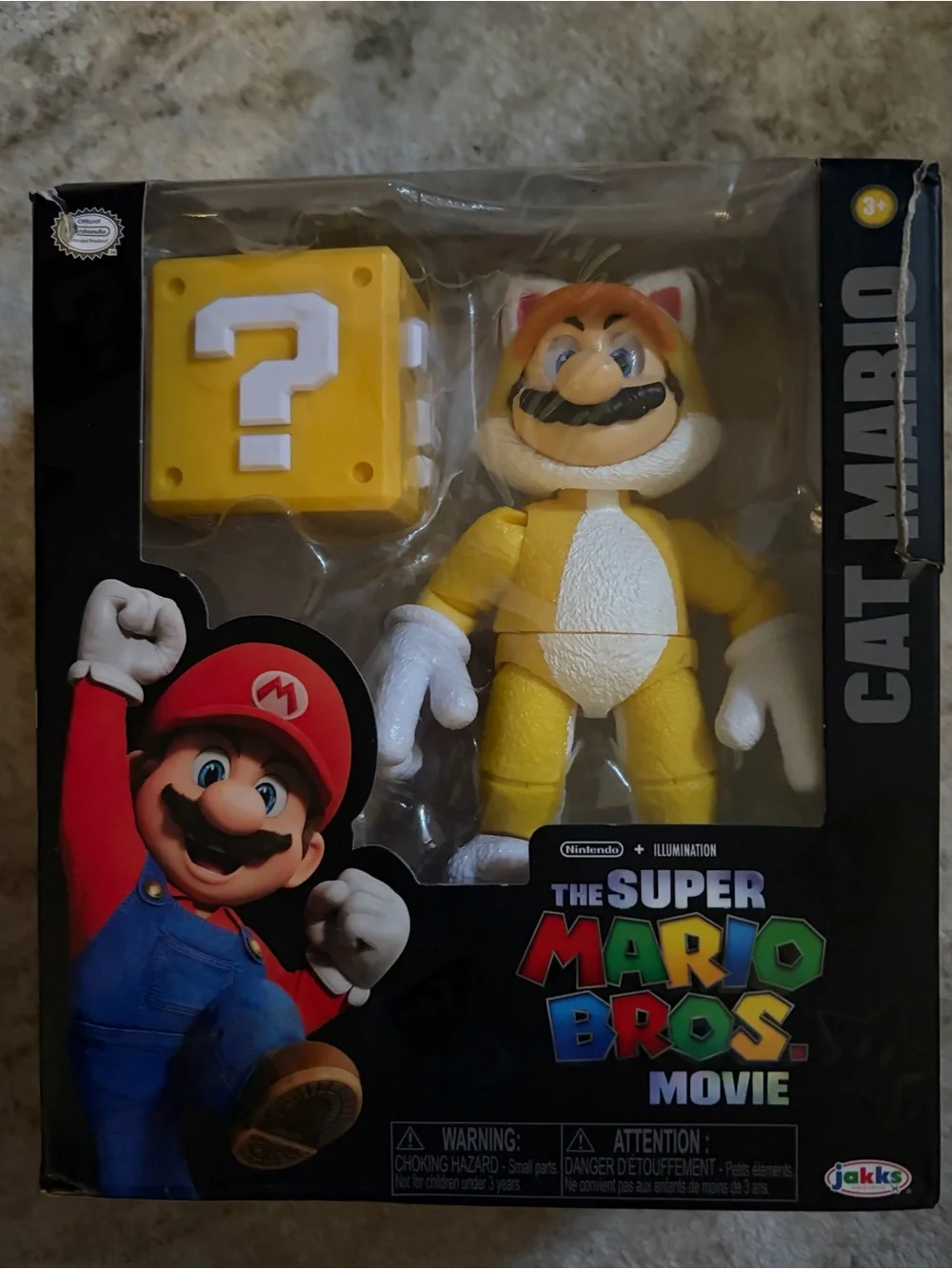 Nintendo Cat Mario Figure with Yellow Question Block